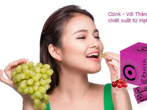 CBINK với thành phần chiết xuất từ hạt nho với công dụng giúp chống lão hoá siêu đẳng và giúp tăng vòng 1 tự nhiên