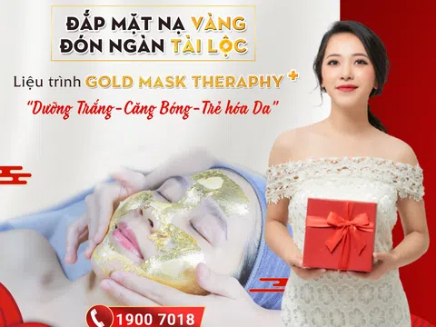 Chăm sóc da đón tết với mặt nạ vàng lá 24k Luxury Gold Therapy