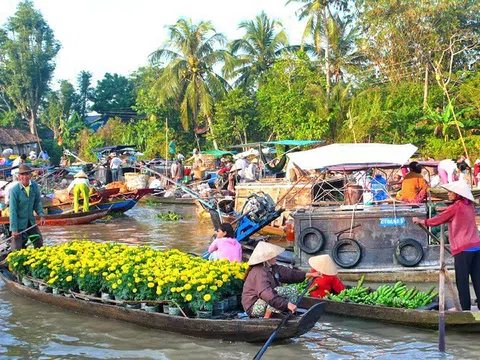 Xuân về trên vùng sông nước miền Tây