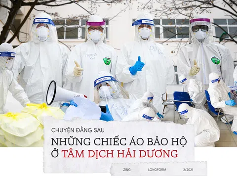 Chuyện đằng sau những chiếc áo bảo hộ ở tâm dịch Hải Dương