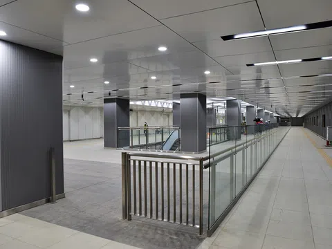 Hình ảnh ga Ba Son nằm sâu dưới lòng đất của tuyến metro số 1