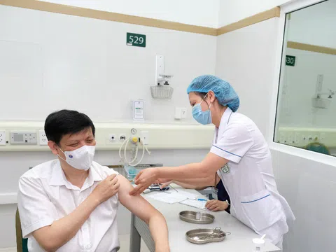 Sáng 6/5: Bộ trưởng Nguyễn Thanh Long tiêm vắc xin phòng COVID-19 tại BV Bạch Mai