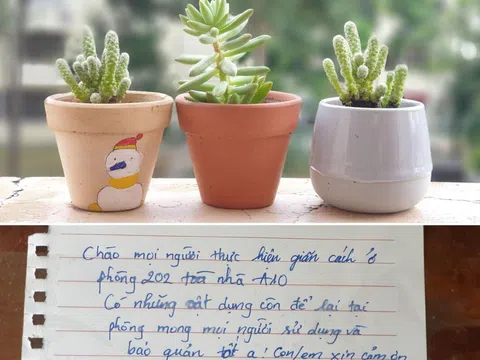 Để lại mì ở khu cách ly, sinh viên nhắn mọi người cần cứ lấy