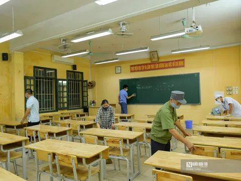 Hà Nội: Trường học tất bật dọn dẹp chuẩn bị thi vào lớp 10