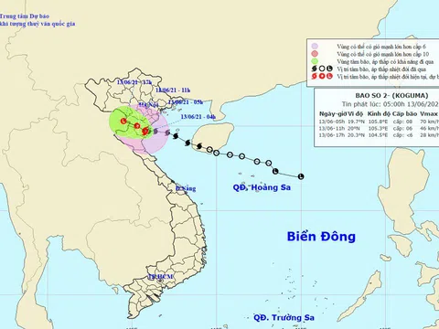 Bão số 2 đang đổ bộ Thái Bình – Nghệ An, mưa to, gió giật nhiều nơi