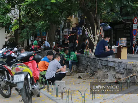 Hàng loạt quán trà đá vỉa hè mở bán trở lại dù Hà Nội chưa cho phép hoạt động