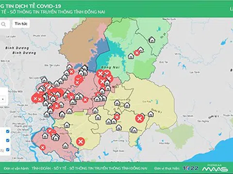 Đồng Nai: Ra mắt bản đồ thông tin dịch tễ bệnh nhân Covid-19