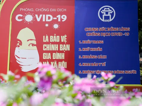 Hàng loạt thông điệp tiếp thêm sức mạnh trong công tác phòng, chống dịch Covid-19 trên đường phố Thủ đô