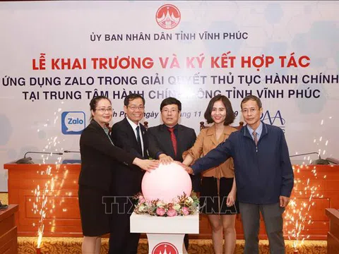 Vĩnh Phúc: Ký kết hợp tác ứng dụng Zalo trong giải quyết thủ tục hành chính