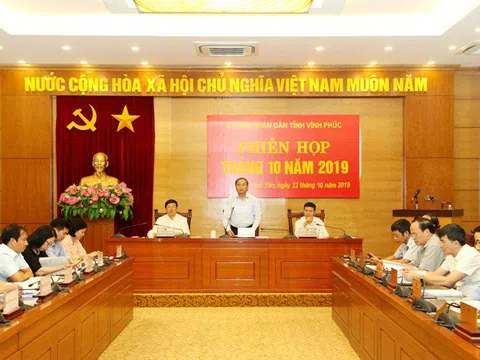 Vĩnh Phúc: UBND tỉnh họp phiên thường kỳ tháng 10