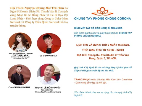Những nghệ sĩ nào cùng Phi Thanh Vân ‘Chung tay phòng chống Covid-19’