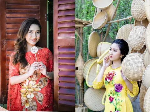 Cao Mỹ Kim khoe xuân sắc ngời ngời với áo dài